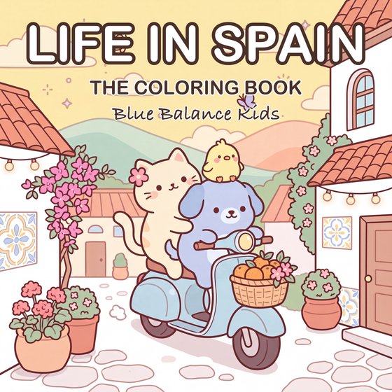 Life in Spain: The Coloring Book, cover