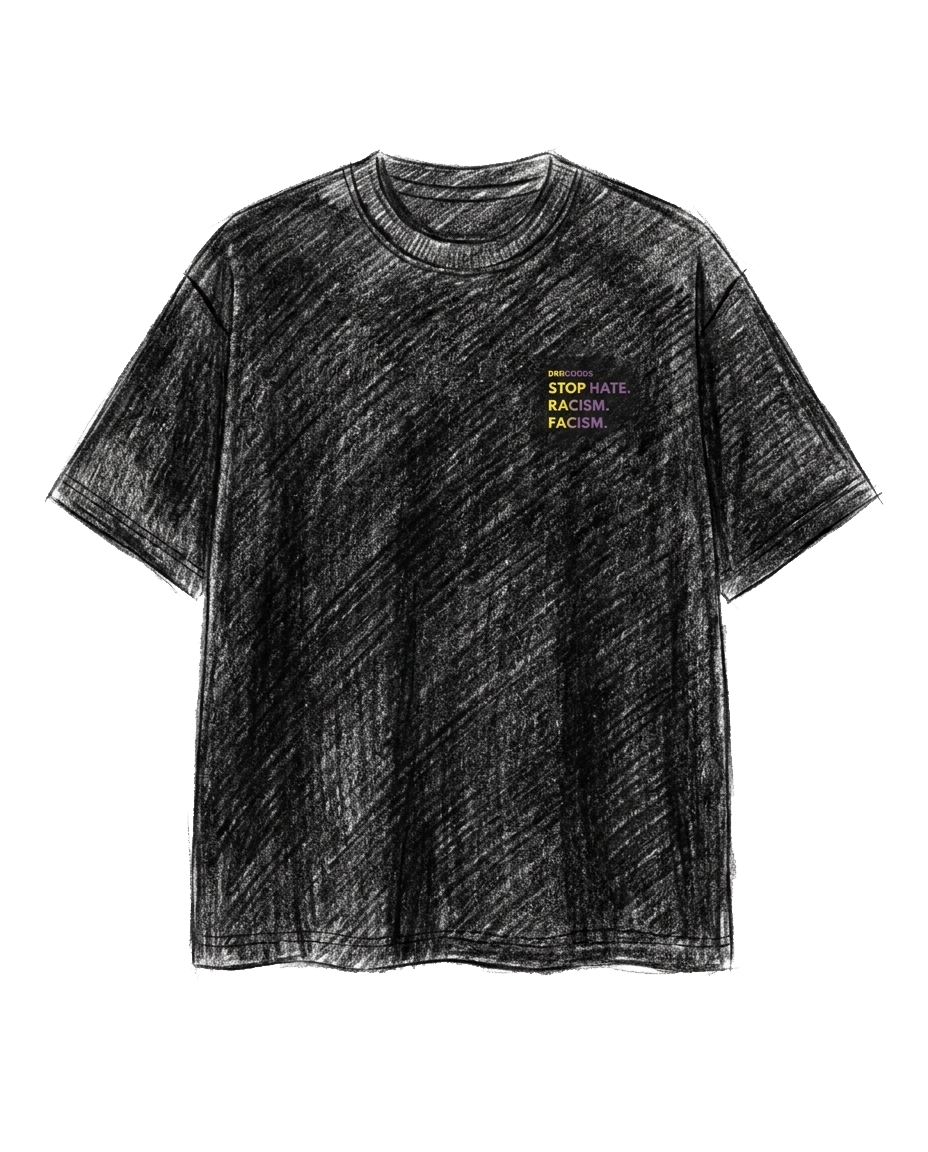 Oversized Boxy Tee Front 1, pencil sketch